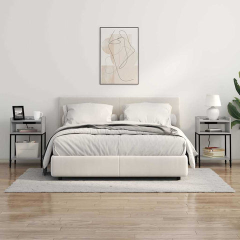 vidaXL Bedside Cabinet Grey sonoma 40 x 40 x 61 cm Engineered wood