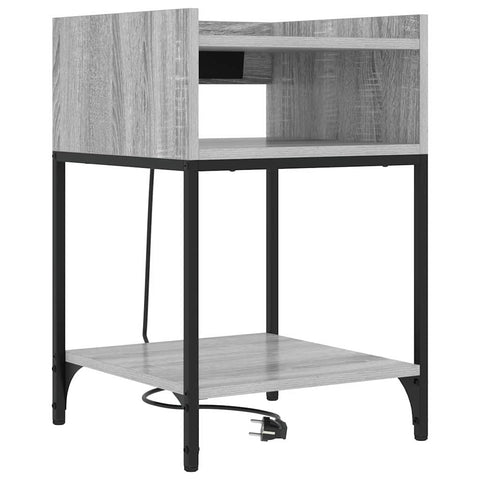 vidaXL Bedside Cabinet Grey sonoma 40 x 40 x 61 cm Engineered wood