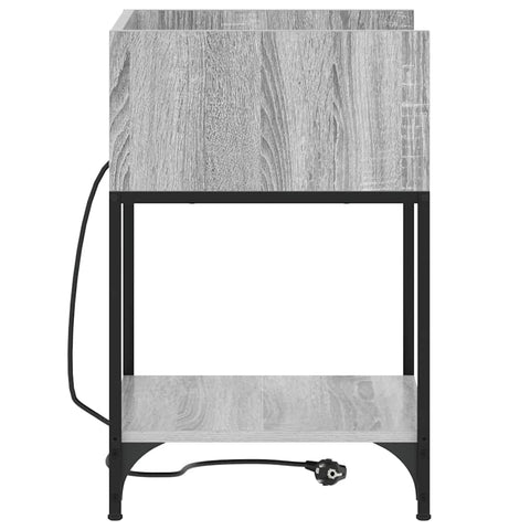 vidaXL Bedside Cabinet Grey sonoma 40 x 40 x 61 cm Engineered wood