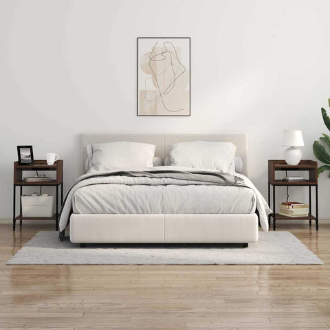 vidaXL Bedside Table 2 pcs Brown oak 40 x 40 x 61 cm Engineered wood