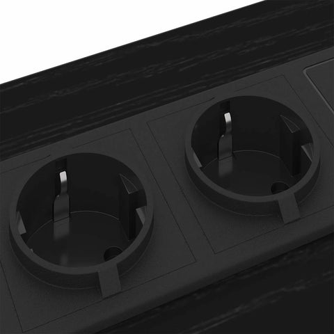 vidaXL Bedside Cabinet 2 pcs Black oak 42 x 41 x 61 cm Engineered wood