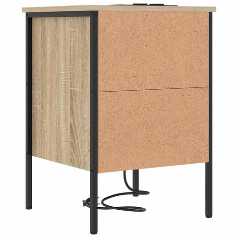 vidaXL Bedside Cabinet with Drawer 2 pcs Sonoma oak 42 x 41 x 61 cm