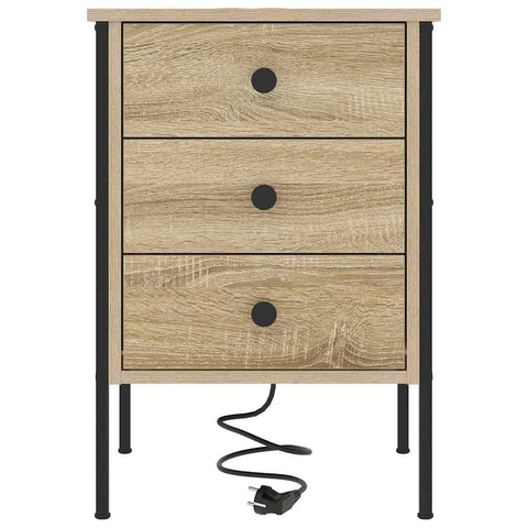 vidaXL Bedside Cabinet with Drawer 2 pcs Sonoma oak 42 x 41 x 61 cm