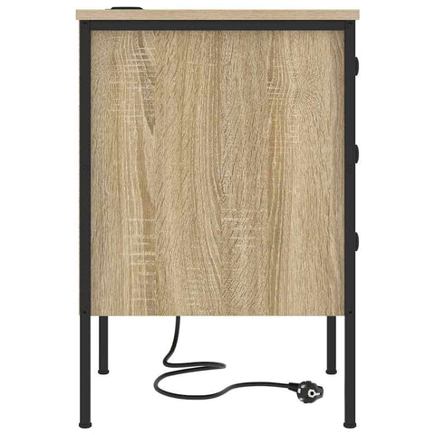 vidaXL Bedside Cabinet with Drawer 2 pcs Sonoma oak 42 x 41 x 61 cm