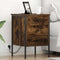 vidaXL Bedside Cabinet with Drawer 2 pcs Smoked oak 42 x 41 x 61 cm