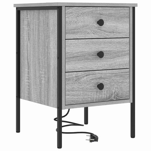 vidaXL Bedside Cabinet Grey sonoma 42 x 41 x 61 cm Engineered wood