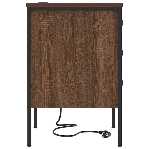 vidaXL Bedside Cabinet 2 pcs Brown oak 42 x 41 x 61 cm Engineered wood