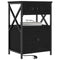 vidaXL Bedside Cabinet 2 pcs Black oak 40 x 31 x 60 cm Engineered wood