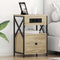 vidaXL Bedside Cabinet Sonoma oak 40 x 31 x 60 cm Engineered wood