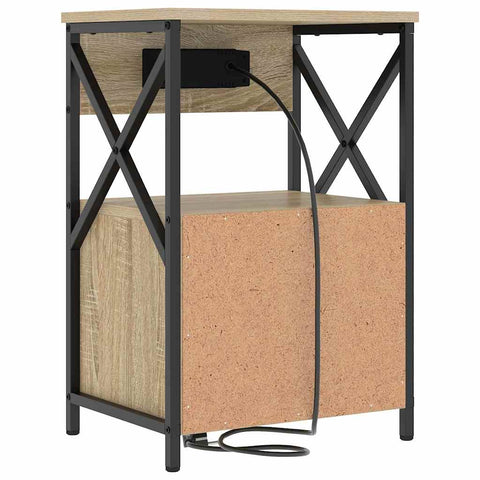 vidaXL Bedside Cabinet Sonoma oak 40 x 31 x 60 cm Engineered wood