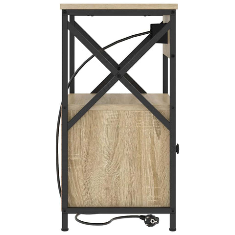vidaXL Bedside Cabinet Sonoma oak 40 x 31 x 60 cm Engineered wood