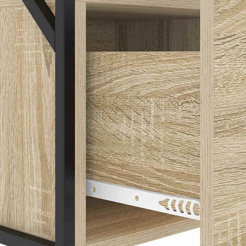 vidaXL Bedside Cabinet with Drawer 2 pcs Sonoma oak 40 x 31 x 60 cm