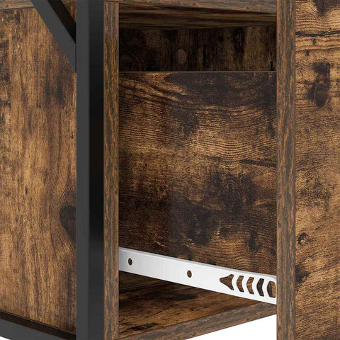 vidaXL Bedside Cabinet Smoked oak 40 x 31 x 60 cm Engineered wood