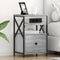 vidaXL Bedside Cabinet Grey sonoma 40 x 31 x 60 cm Engineered wood
