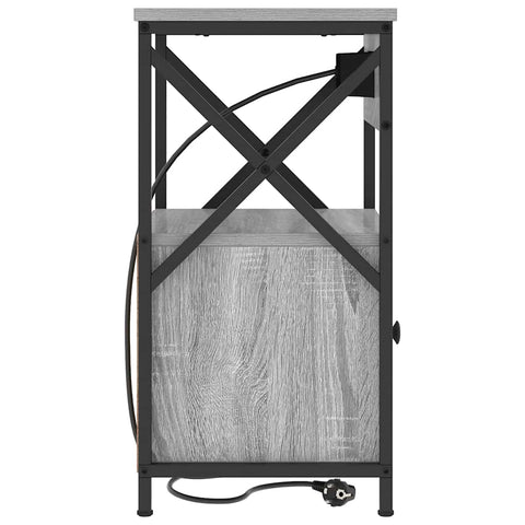 vidaXL Bedside Cabinet Grey sonoma 40 x 31 x 60 cm Engineered wood