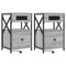 vidaXL Bedside Cabinet with Drawer 2 pcs Grey sonoma 40 x 31 x 60 cm