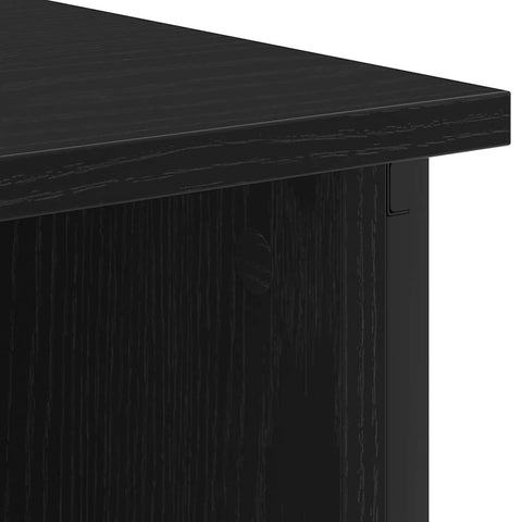 vidaXL Bedside Cabinet Black oak 55 x 31 x 76 cm Engineered wood