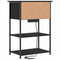 vidaXL Bedside Cabinet Black oak 55 x 31 x 76 cm Engineered wood