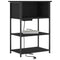 vidaXL Bedside Cabinet Black oak 55 x 31 x 76 cm Engineered wood