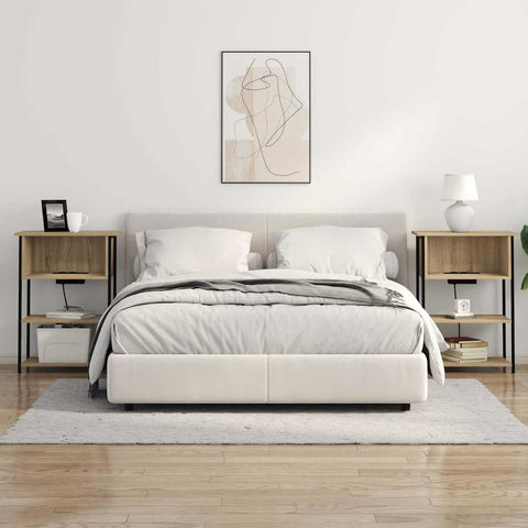 vidaXL Bedside Cabinet Sonoma oak 55 x 31 x 76 cm Engineered wood