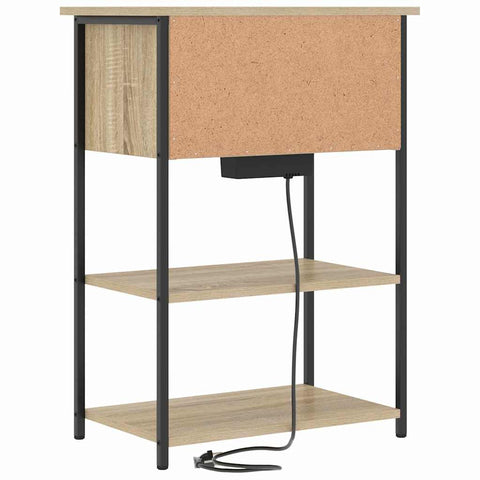 vidaXL Bedside Cabinet Sonoma oak 55 x 31 x 76 cm Engineered wood