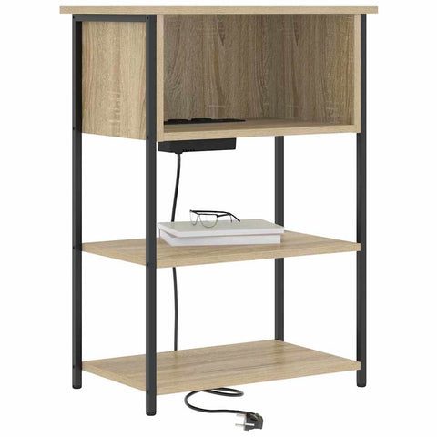vidaXL Bedside Cabinet Sonoma oak 55 x 31 x 76 cm Engineered wood
