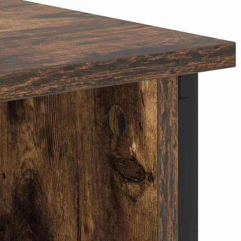 vidaXL Bedside Cabinet Smoked oak 55 x 31 x 76 cm Engineered wood