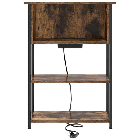 vidaXL Bedside Cabinet Smoked oak 55 x 31 x 76 cm Engineered wood