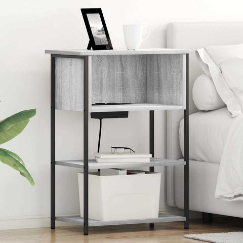 vidaXL Bedside Cabinet Grey sonoma 55 x 31 x 76 cm Engineered wood