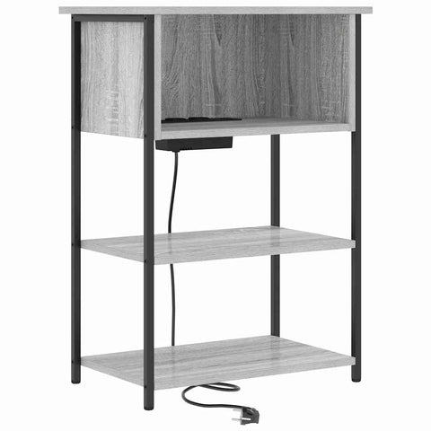 vidaXL Bedside Cabinet Grey sonoma 55 x 31 x 76 cm Engineered wood