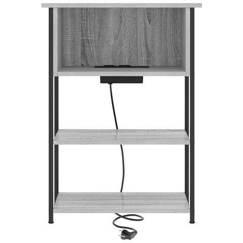 vidaXL Bedside Cabinet Grey sonoma 55 x 31 x 76 cm Engineered wood