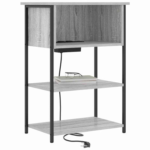 vidaXL Bedside Cabinet Grey sonoma 55 x 31 x 76 cm Engineered wood