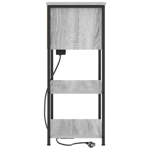 vidaXL Bedside Cabinet Grey sonoma 55 x 31 x 76 cm Engineered wood