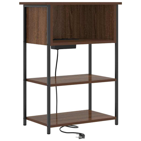 vidaXL Bedside Cabinet Brown oak 55 x 31 x 76 cm Engineered wood