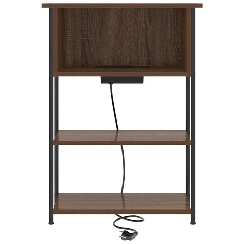 vidaXL Bedside Cabinet Brown oak 55 x 31 x 76 cm Engineered wood