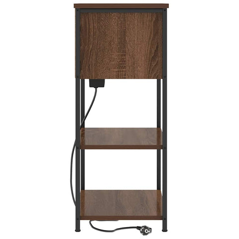 vidaXL Bedside Cabinet Brown oak 55 x 31 x 76 cm Engineered wood