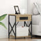 vidaXL Bedside Cabinet with Charging Station 2 pcs Sonoma oak