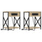vidaXL Bedside Cabinet with Charging Station 2 pcs Sonoma oak