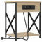 vidaXL Bedside Cabinet with Charging Station 2 pcs Sonoma oak