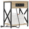vidaXL Bedside Cabinet with Charging Station 2 pcs Sonoma oak