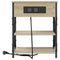 vidaXL Bedside Cabinet with Charging Station with Shelf Sonoma oak