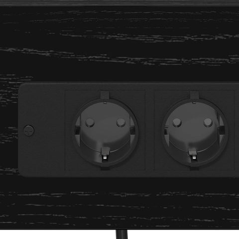 vidaXL Bedside Cabinet Black oak 41 x 31 x 76 cm Engineered wood