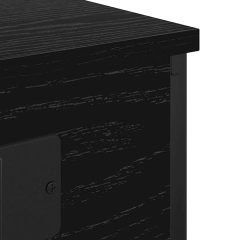 vidaXL Bedside Cabinet Black oak 41 x 31 x 76 cm Engineered wood