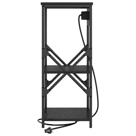 vidaXL Bedside Cabinet 2 pcs Black oak 41 x 31 x 76 cm Engineered wood