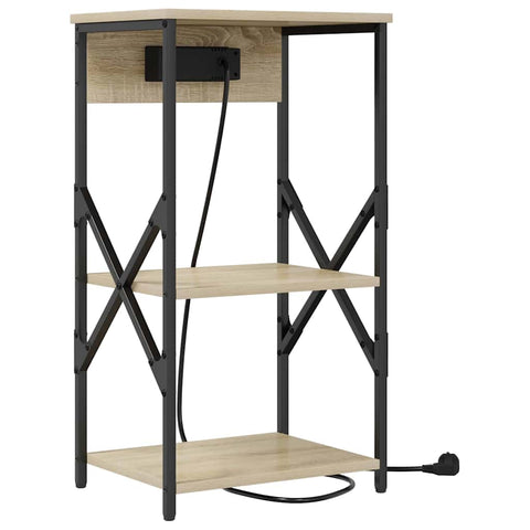 vidaXL Bedside Cabinet with Shelf 2 pcs Sonoma oak 41 x 31 x 76 cm