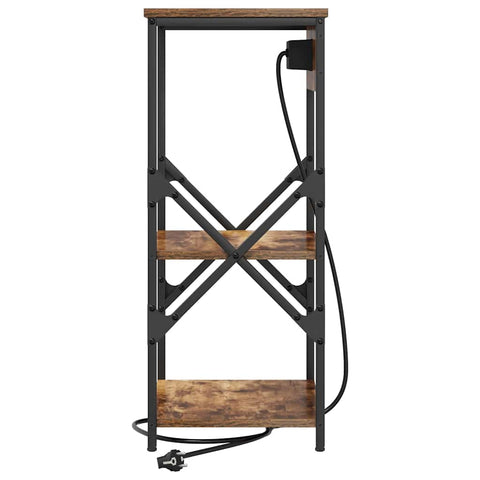 vidaXL Bedside Cabinet with Shelf 2 pcs Smoked oak 41 x 31 x 76 cm