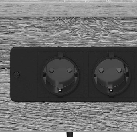 vidaXL Bedside Cabinet with Shelf 2 pcs Grey sonoma 41 x 31 x 76 cm