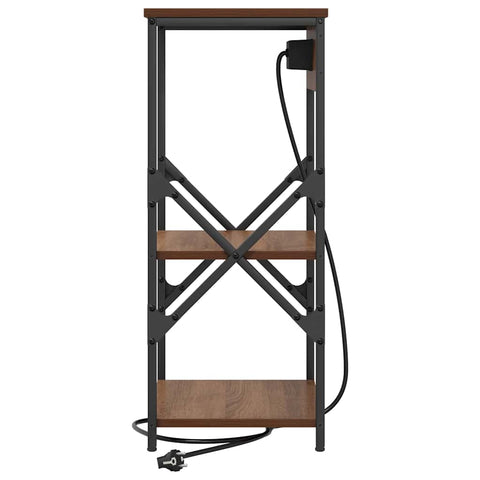 vidaXL Bedside Cabinet Brown oak 41 x 31 x 76 cm Engineered wood