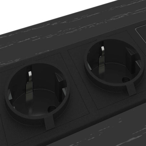 vidaXL Bedside Cabinet Black oak Engineered wood