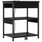 vidaXL Bedside Cabinet Black oak Engineered wood